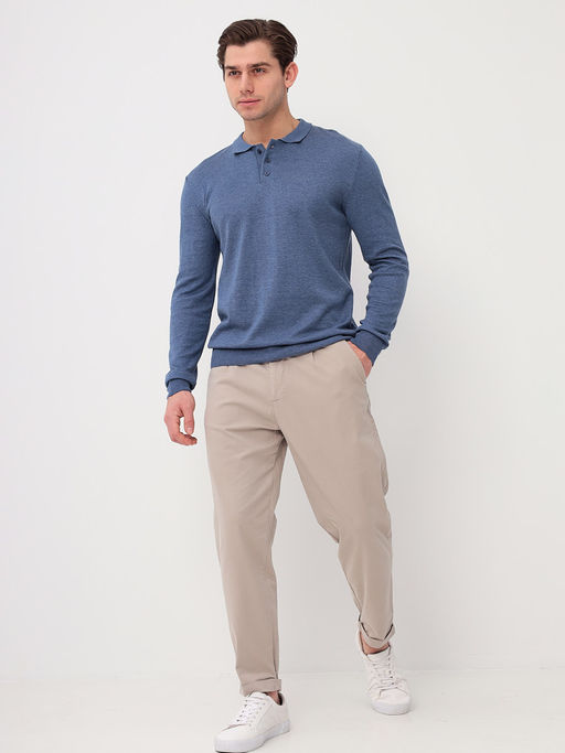 Джемпер мужской с воротником поло GREG G128-AC590 (синий м.)  фото 2