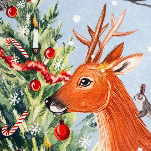 Новогоднее полотенце Этель New year forest 40х73см, 100% хл, саржа 190 гр/м2  фото 4