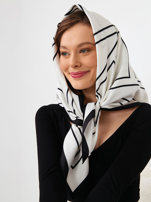 Большой, мягкий, тонкий и очень нежный двусторонний платок с рисунком. - Tantino фото 6