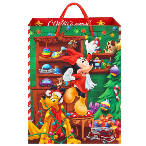 Пакет ламинат вертикальный, Новогодняя почта, 18 x 23 x 11,5 см, Микки Маус и его друзья - Disney фото 4