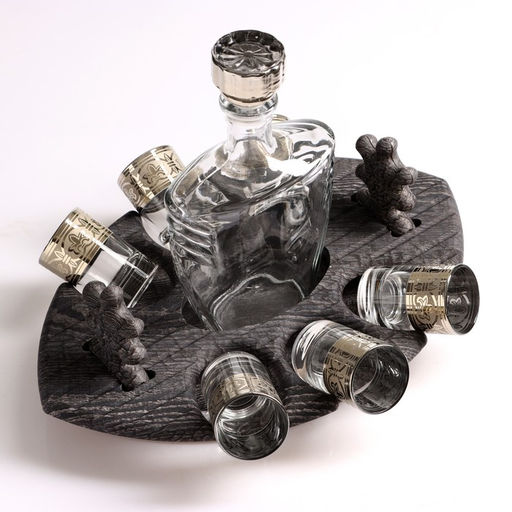 Мини-бар «Фрегат. Флоренция», 8 предметов: барная стойка, графин, стопки 6 шт, 500/50 мл