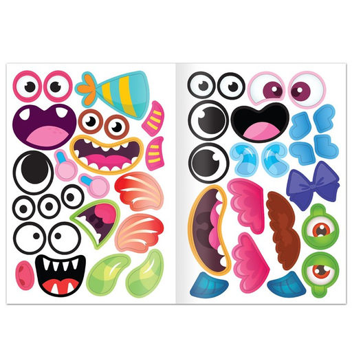 Книга с наклейками Забавные страшилки. Создай своего монстрика, 12 стр., 78 наклеек - Буква-ленд фото 4