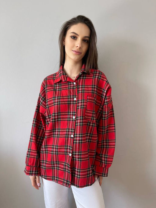 K11205 Рубашка OVER SIZE СВ_РОЗОВЫЙ_02 - Brand фото 10