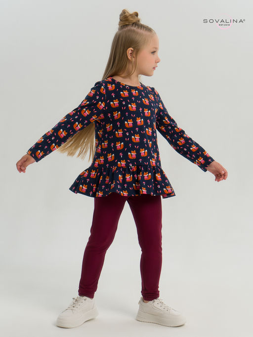 Костюм Алиса лисята на синем-марсала - Sovalina фото 36