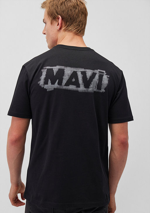 Mavi Logo Bask?l? Siyah Tisort  фото 2