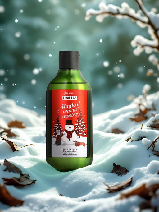 Гель для душа, 300 мл, Magical warm winter, аромат: магический уд, Ural Lab Winter Melody  фото 2