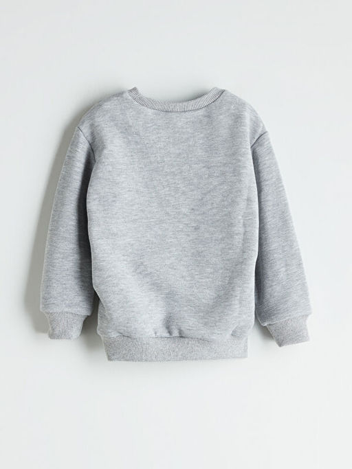 Bisiklet Yaka Panda Bask?l? Erkek ?ocuk Sweatshirt