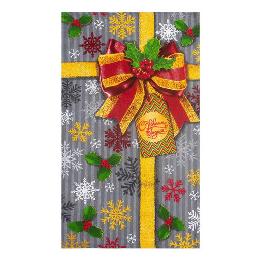 Набор кухонных полотенец Доляна Новогодние игрушки 35х60см-2шт, 100% хл фото 5