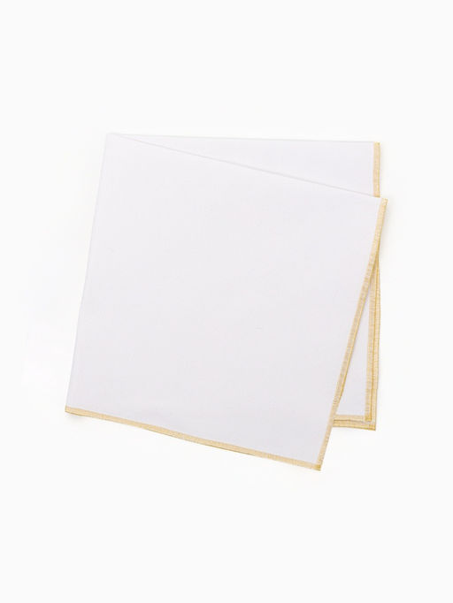 Набор салфеток с золотым люрексом «Этель», 2 шт., 50×50 см, белые