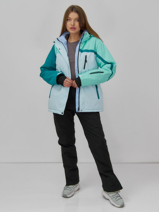 Горнолыжный костюм женский зимний голубого цвета 016Gl - Chunmai фото 18