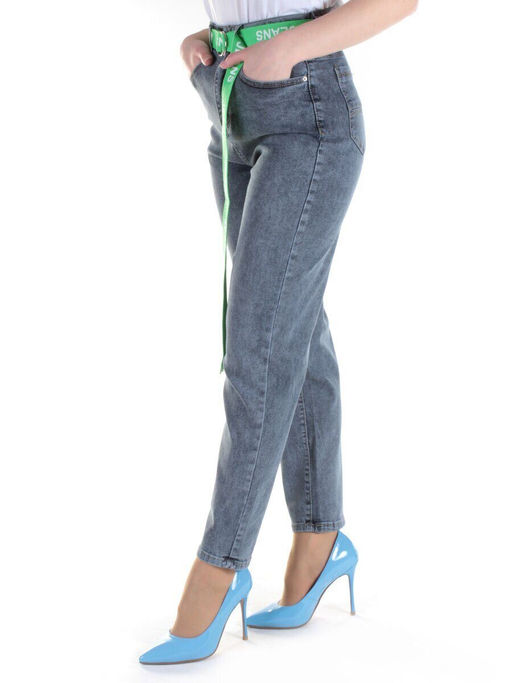 L622 BLUE Джинсы-Мом женские LINLIMIN Jeans - Фабричный китай фото 3