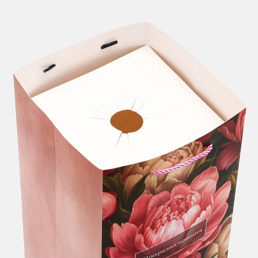 Цена за 5 шт. Коробка для цветов с вкладышем, Прекрасных моментов, с ручками, 20?20?35 см - UPAK LAND фото 5