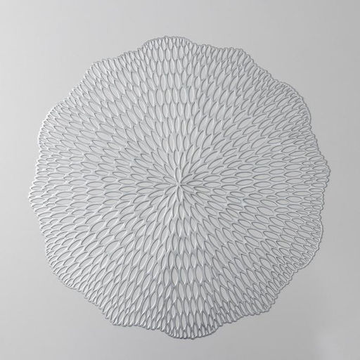 Набор салфеток сервировочных на стол Доляна Мэри, d=36 см, 4 шт, цвет серебряный  фото 6