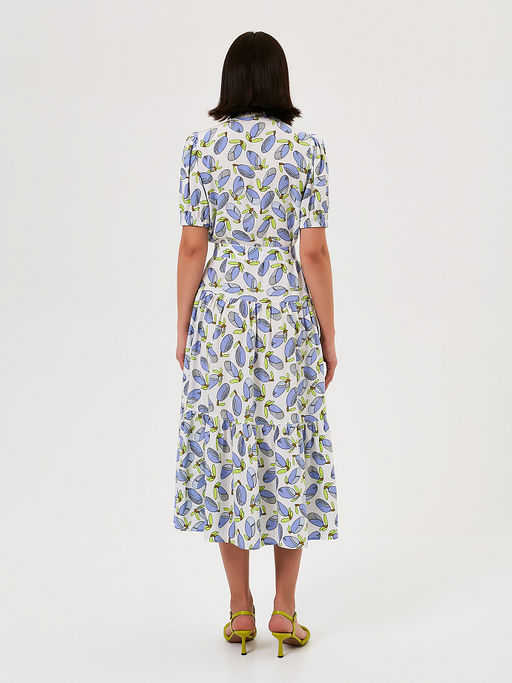 Платье ярусное из вискозы