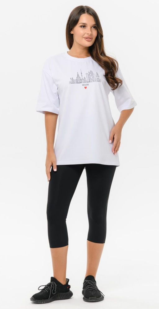 Футболка Top458 белый+Москва - Argo exclusive фото 5