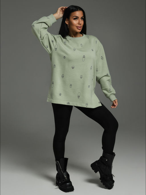 Зара свитшот женский (голубой), футер трехнитка - Lovetex фото 15