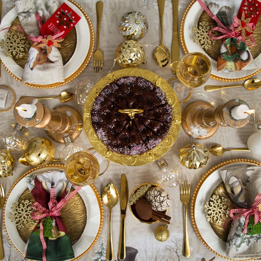 Набор столовый Winter holidays скат.220х150см +/-3см с ГМВО, салф.40х40см-12 шт, хл100% - Этель фото 5