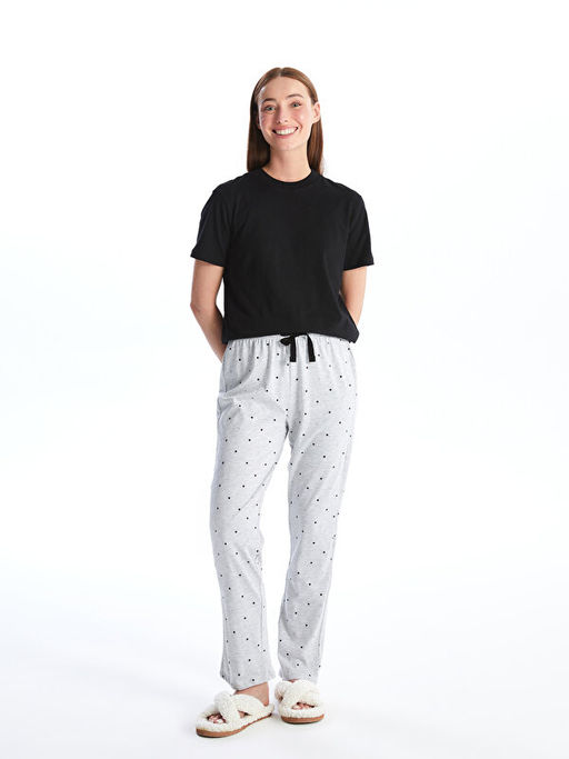 Beli Lastikli Puantiyeli Kad?n Pijama Alt?