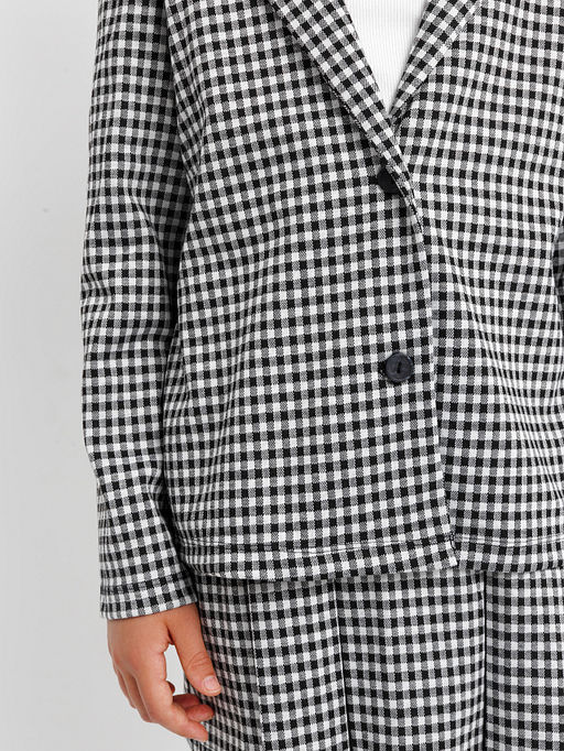 Жакет для девочек в черно-белую клетку виши - Mark formelle фото 5