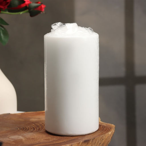 Свеча - цилиндр, 7×14 см, белая