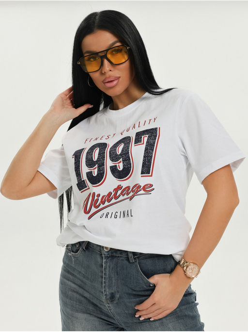 Футболка "Качество" белый женская