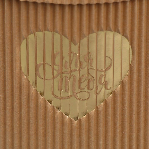 Шляпная коробка из микрогофры Сердце, 12 х 12 см - Дарите счастье фото 4