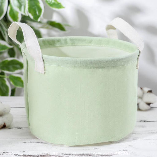 Корзина для хранения с ручками Доляна Авокадо, 202015 см, цвет фисташковый фото 4