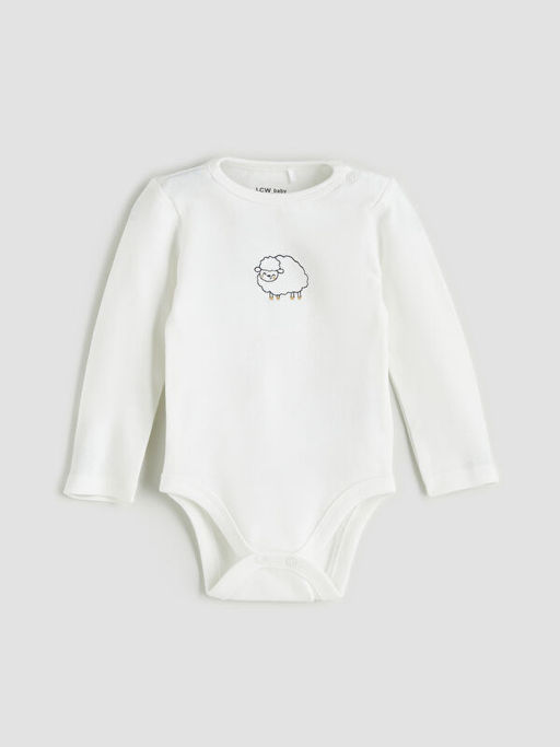 Bisiklet Yaka Bask?l? Erkek Bebek Hastane Seti