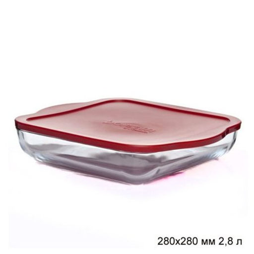 Форма для запекания 2,8 л 28х28 см с крышкой / 59024K /уп 6/ квадратная - Галеонтрейд фото 2