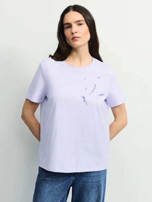 Футболка из хлопка с принтом / Zarina  фото 3