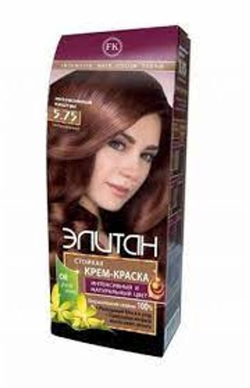 Стойкая крем-краска д/в "ЭЛИТАН" №5.75 интенсивный каштан . 30
