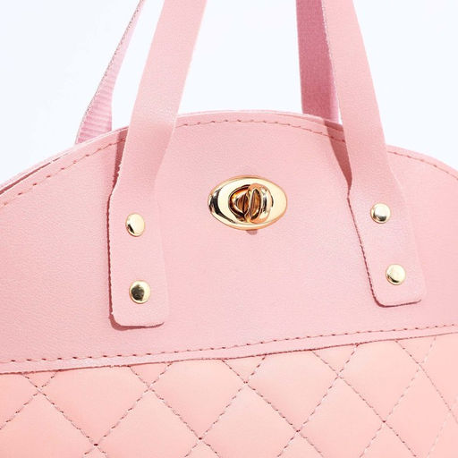 Сумка тоут на застёжке, цвет розовый - Simaland фото 4