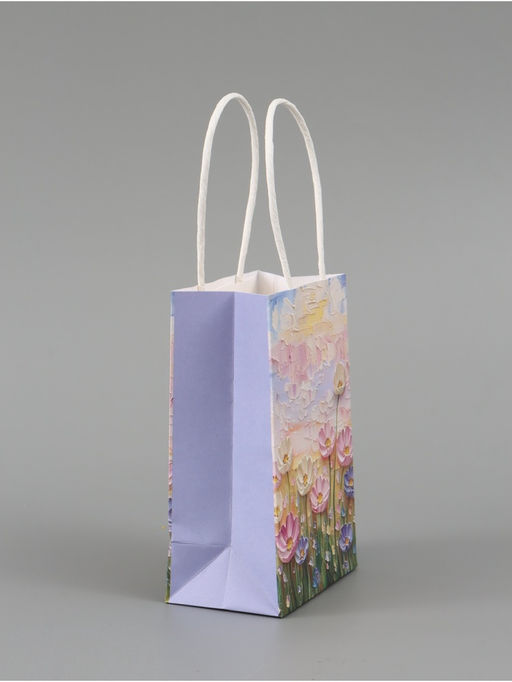 Цена за 4 шт. Пакет подарочный «Нежные цветы»,10 × 15 × 6 см