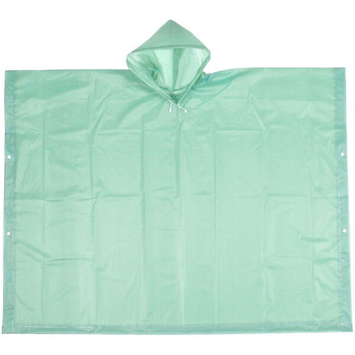 Цена за 2 шт. Дождевик-пончо "Ультим" с капюшоном, на кнопках 120 Мкрн 95см зеленый ДоброСад