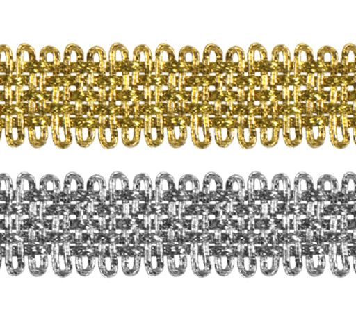 Gamma MTR-04 тесьма декоративная 19 мм 22.5 м  0.5 м под золото  фото 3