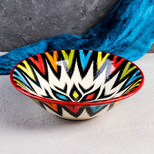 Бульонница узбекская Риштанская Керамика «Атлас», 2 л, d=28 см, разноцветная