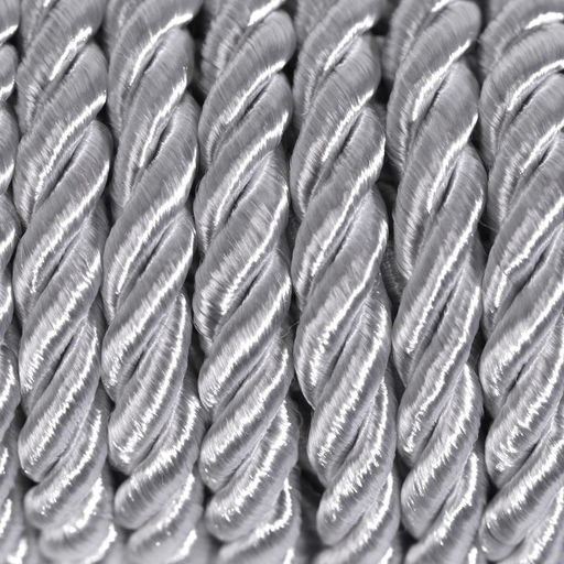 Шнур витой, d=5 мм, 10±1 м, цвет серебряный