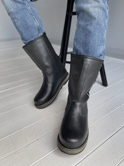 Сапоги мужские Сибирь, черные, войлочная подошва - Мирунт фото 13