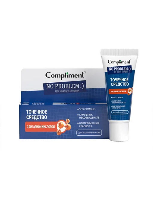 "Compliment" No problem Точечное средство д/проблем.кожи с янтарной кислотой (25мл). 20 / 918459 /
