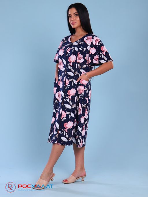 Трикотажный халат на молнии маки КМ-17 (3)