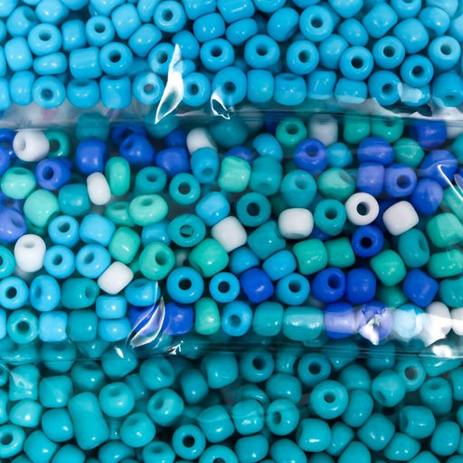 Бисер круглый 6/0 «Голубая палитра», 5 цветов × 20 г, 20×8×0.7 см