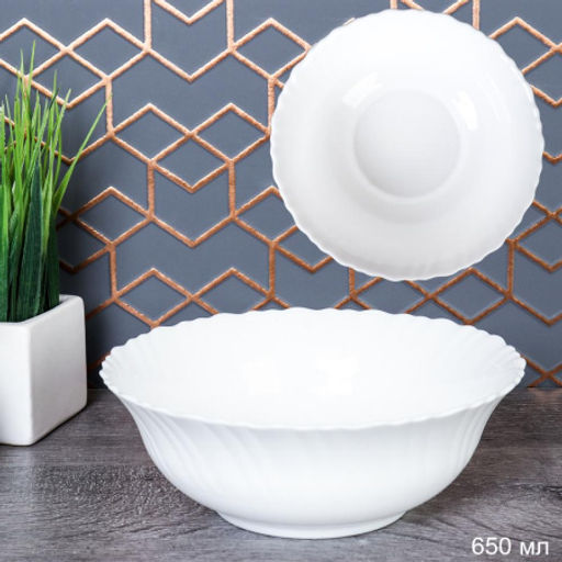 Салатник 590 мл 165 мм Тюльпан тарелка глубокая белая / LHBW-65 (WHITE) /уп 48/ - Галеонтрейд фото 2