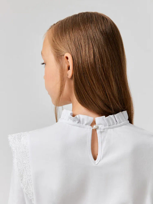 ACOOLA / Блузка детская для девочек Kolett белый  фото 8