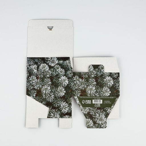 Коробка подарочная новогодняя складная «С Новым годом!», 15×15×7 см