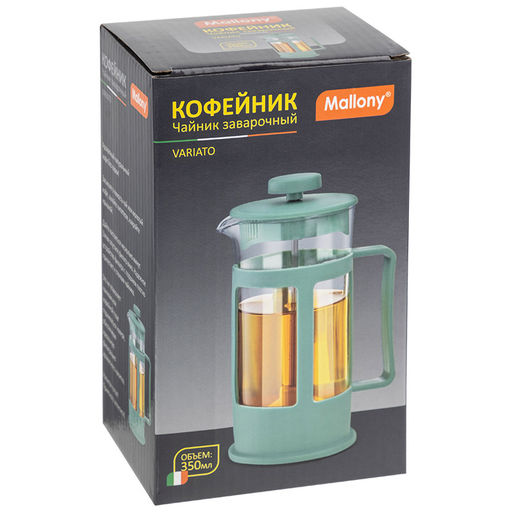 Чайник/кофейник (кофе-прес) пластик Variato 350мл цвета в ассорт арт 950076
