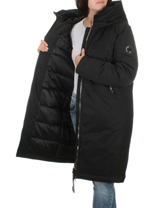 2316 BLACK Пальто зимнее женское (200 гр. холлофайбера) - Fashion фото 7