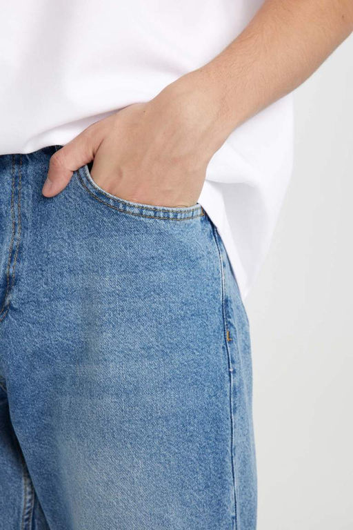 Джинсовые брюки узкого кроя скинни в стиле 90-х годов - Defacto фото 3