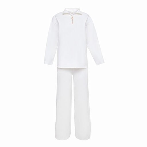 Костюм женский (джемпер, брюки) MINAKU: Casual Collection, размер 52, цвет экрю