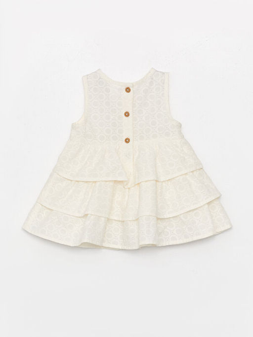 Bisiklet Yaka Kendinden Desenli K?z Bebek Elbise - Waikiki фото 2