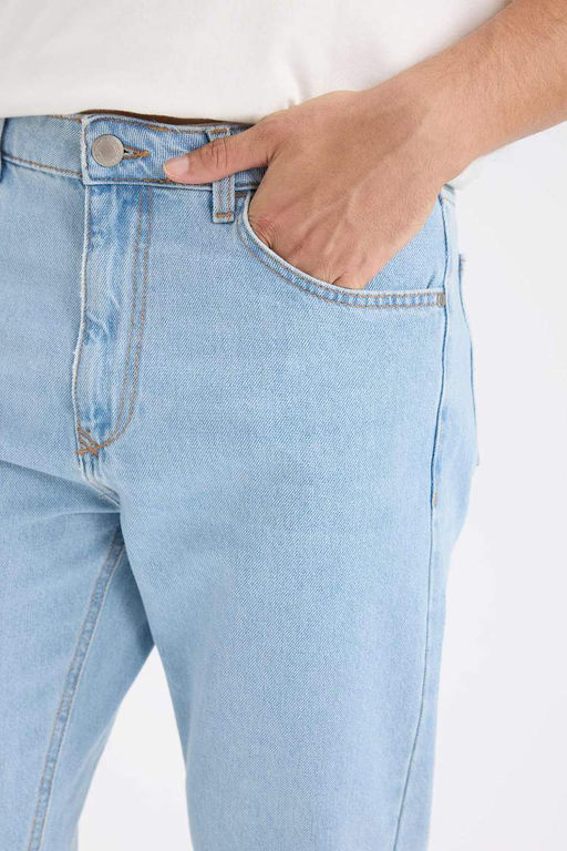 Облегающие джинсовые брюки с высокой талией и узкими потертостями в стиле 90-х годов - Defacto фото 5